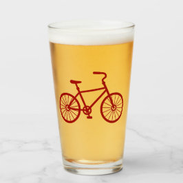 Rotes Fahrradglas Glas