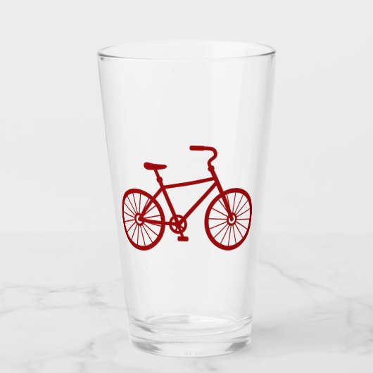 Rotes Fahrradglas Glas (Vorderseite)