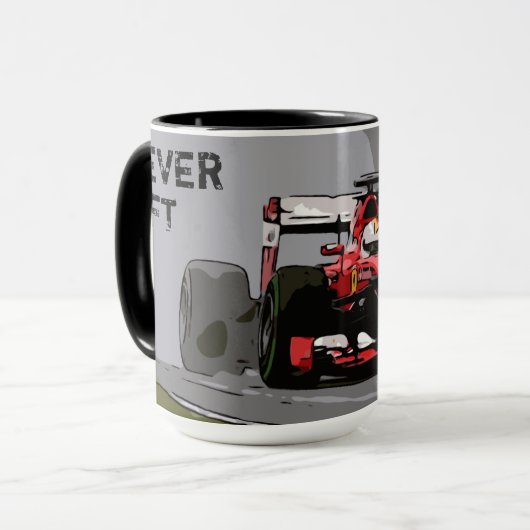 ROTES FAHRZEUG - NIEMALS AUFZUHEBEN TASSE (Vorderseite Links)