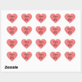 Rotes falsches Glitter-Hochzeitsdesign Herz-Aufkleber (Blatt)