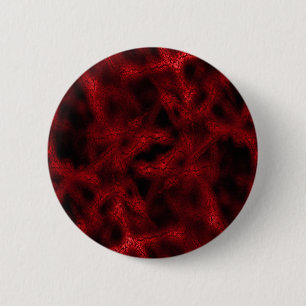 Rotes Fantasiemuster Button