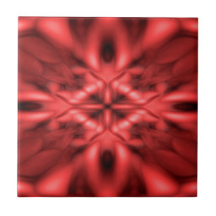 Rotes Fantasiemuster Fliese