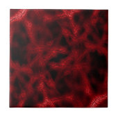 Rotes Fantasiemuster Fliese (Vorderseite)