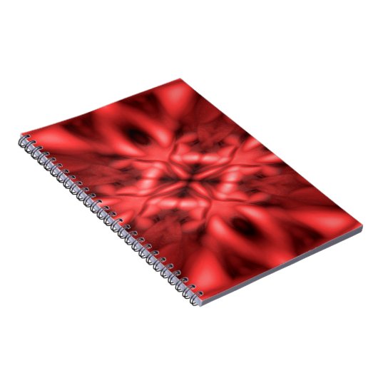 Rotes Fantasiemuster Notizblock (Rechte Seite)