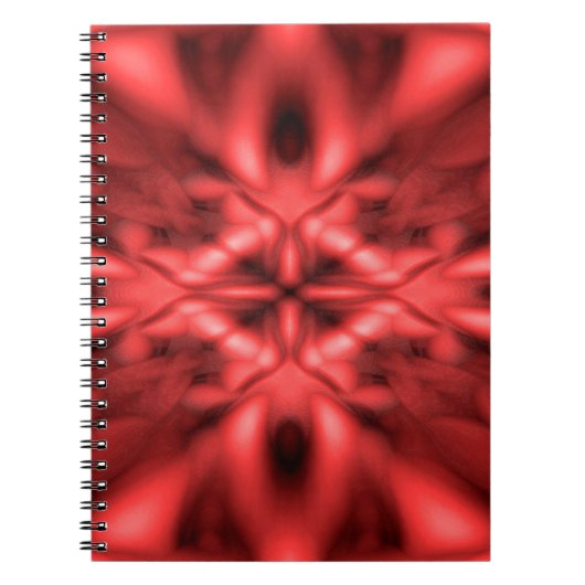 Rotes Fantasiemuster Notizblock (Vorderseite)