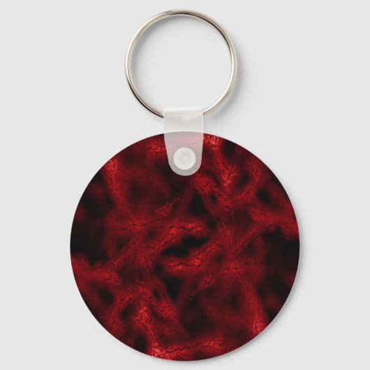 Rotes Fantasiemuster Schlüsselanhänger (Vorderseite)