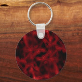 Rotes Fantasiemuster Schlüsselanhänger (Vorderseite)