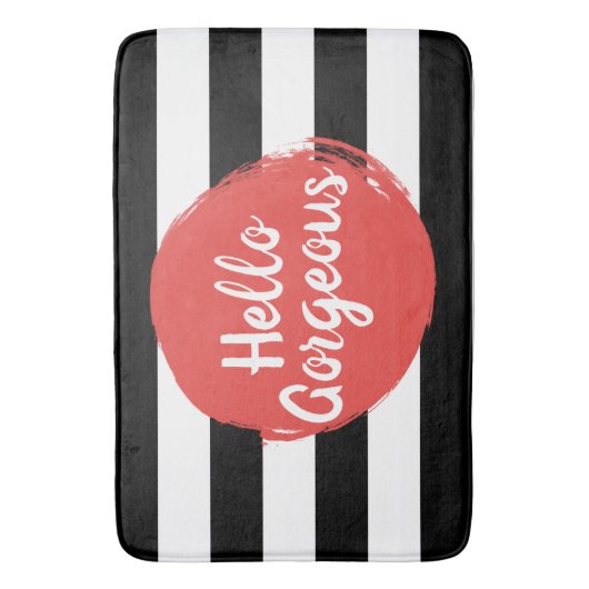 Rotes Farben-hallo herrliches Badematte (Vorderseite Vertikal)