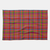 Rotes farbenfrohes Gingham-Karo-Muster Geschirrtuch (Horizontal)