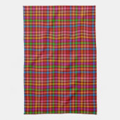 Rotes farbenfrohes Gingham-Karo-Muster Geschirrtuch (Vertikal)