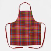 Rotes farbenfrohes Gingham-Karo-Muster Schürze (Vorderseite)
