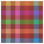 Rotes farbenfrohes Gingham-Karo-Muster Stoff (Nahaufnahme)