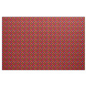Rotes farbenfrohes Regenbogen-Punkte-Design  Stoff (Yard (91,4 cm))