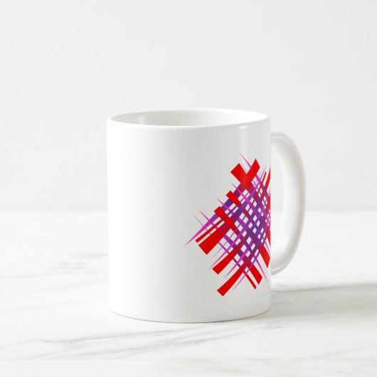 rotes Farbgefälle Kaffeetasse (VorderseiteRechts)
