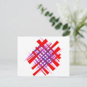 rotes Farbgefälle Postkarte (Stehend Vorderseite)