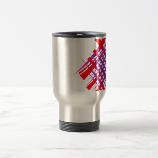 rotes Farbgefälle Reisebecher (Mittel)