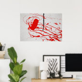 rotes Farbposter Poster (Heimbüro)