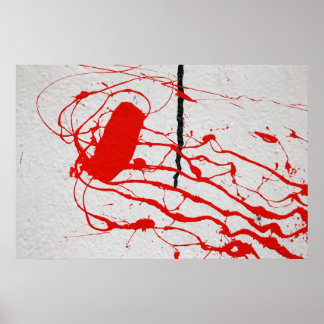 rotes Farbposter Poster