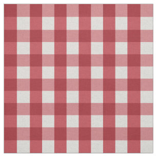 Rotes Farmhaus-Gingham-Karo-Karo-Muster Stoff