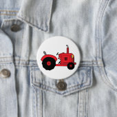 Rotes Farmtraktor-Fahrzeug Button (Beispiel)