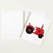 Rotes Farmtraktor-Fahrzeug Planer (Anzeige)