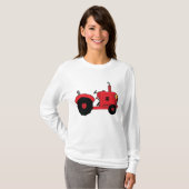 Rotes Farmtraktor-Fahrzeug T-Shirt (Vorne ganz)