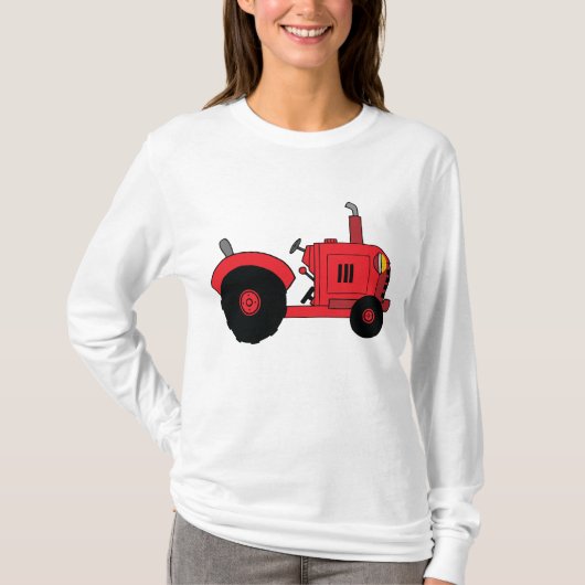 Rotes Farmtraktor-Fahrzeug T-Shirt (Vorderseite)