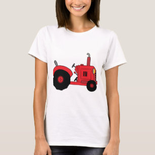 Rotes Farmtraktor-Fahrzeug T-Shirt