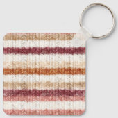 Rotes Faux-Knitt-Herz Schlüsselanhänger (Rückseite)