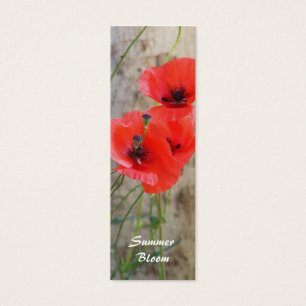 Rotes Feld-Mohnblume-Lesezeichen