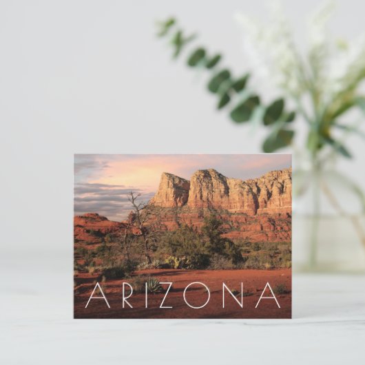 Rotes Felsen-Land Postkarte (Stehend Vorderseite)