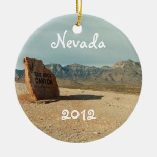 Rotes Felsen-Willkommen; Nevada-Andenken Keramik Ornament