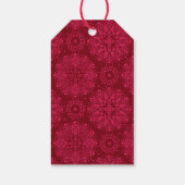 Rotes festes Muster Geschenkanhänger (Rückseite)