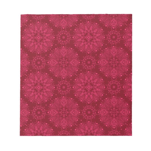 Rotes festes Muster Notizblock (Vorderseite)