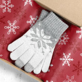 Rotes festes Schneeflockenmuster Seidenpapier