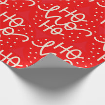 Rotes Festliches Ho Ho Ho Weihnachtspapier