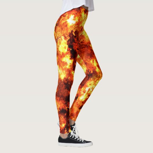 Rotes Feuer Leggings (Rechts)