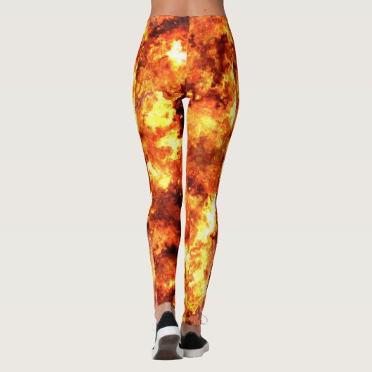 Rotes Feuer Leggings (Rückseite)