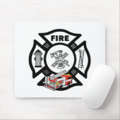 Rotes Feuer-Motor-Rettung Mousepad (Mit Mouse)