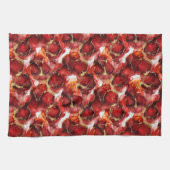 Rotes Feuer Muster Geschirrtuch (Horizontal)