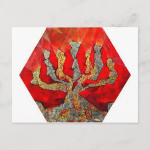 Rotes Feuer Postkarte