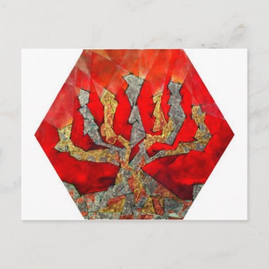 Rotes Feuer Postkarte (Vorderseite)