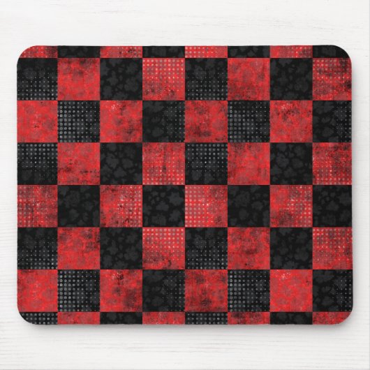 rotes Feuer Schach Mousepad (Vorne)
