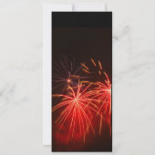 Rotes Feuerwerk 4. Juli Einladung (Rückseite)