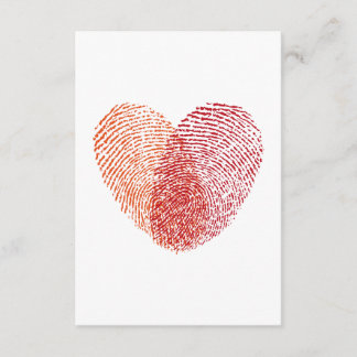 Rotes Fingerabdruck Herz, Hochzeitseinladung Einladung
