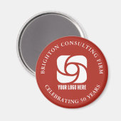 Rotes Firmenlogo Maßgeschneiderte Geschäftslösung Magnet (Vorderseite/Rückseite)