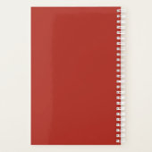 Rotes Firmenlogo Maßgeschneiderter Geschäftsplaner Planer (Rückseite)