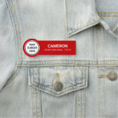 Rotes Firmenlogo Namensschild (Beispiel)