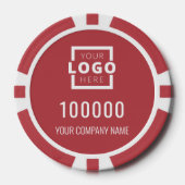 Rotes Firmenlogo Pokerchips (Vorderseite)