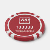 Rotes Firmenlogo Pokerchips (Einzeln)